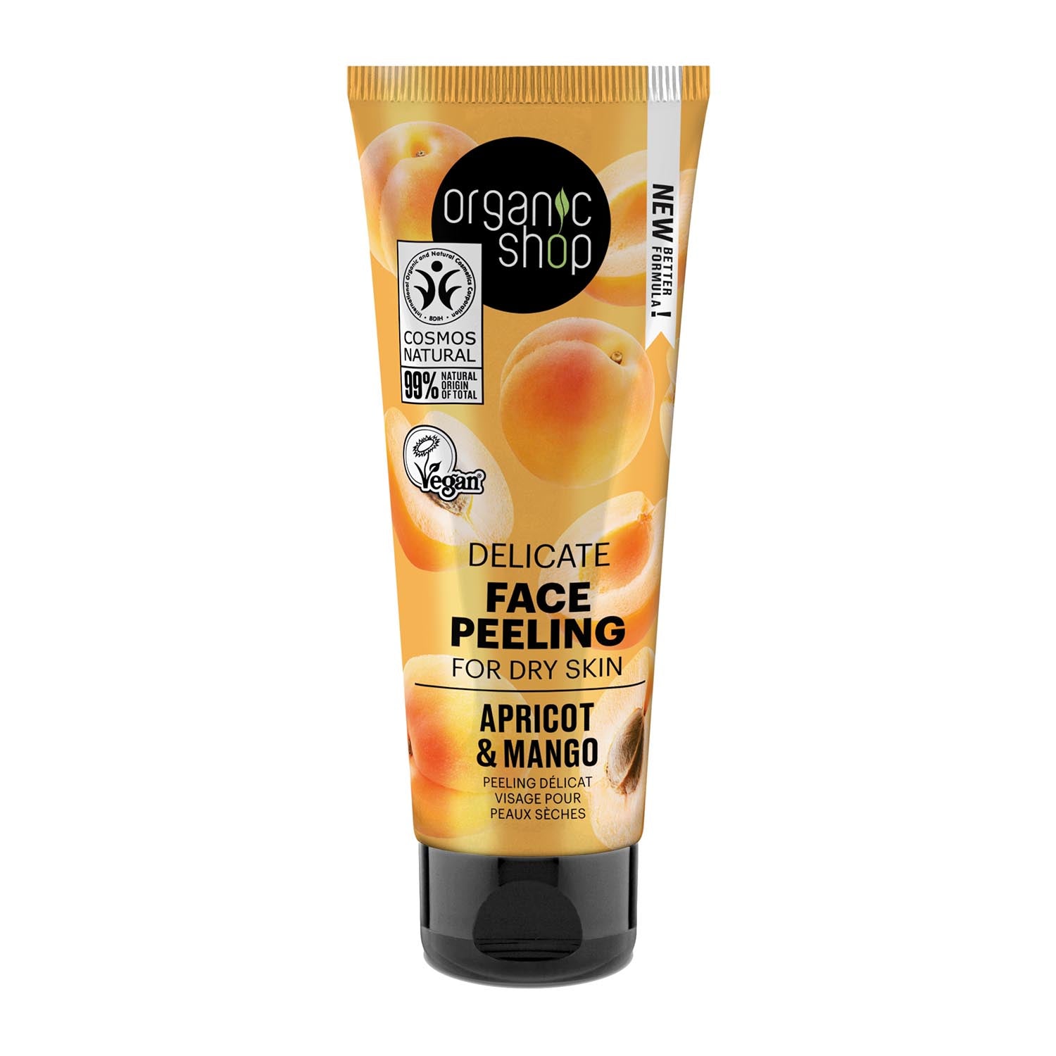 Organic Shop Apricot Delicate Peeling Facial Piel Seca 75Ml